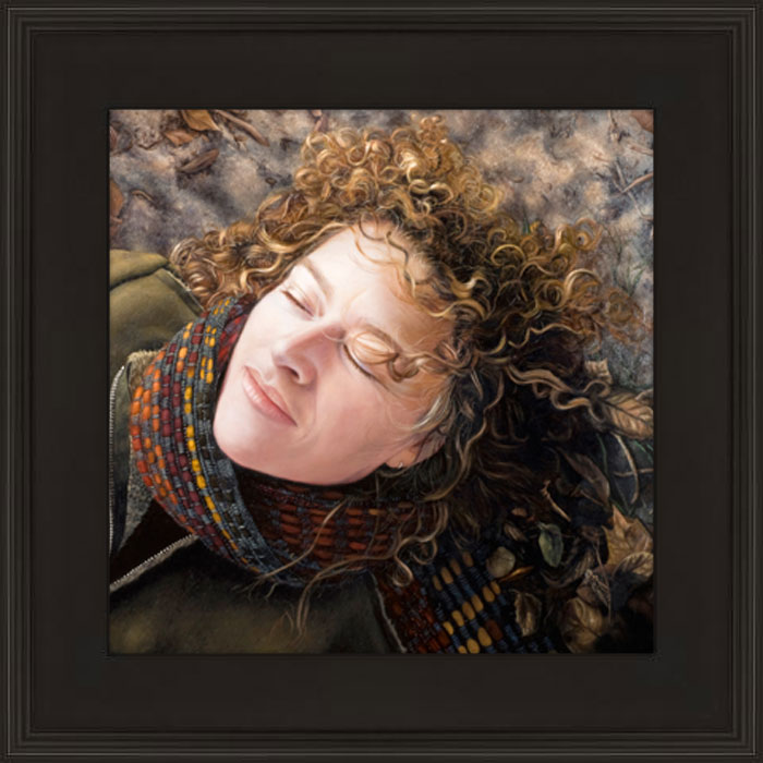 Contemporary realism Portrait Painting of woman by Seattle artist Rebecca Luncan