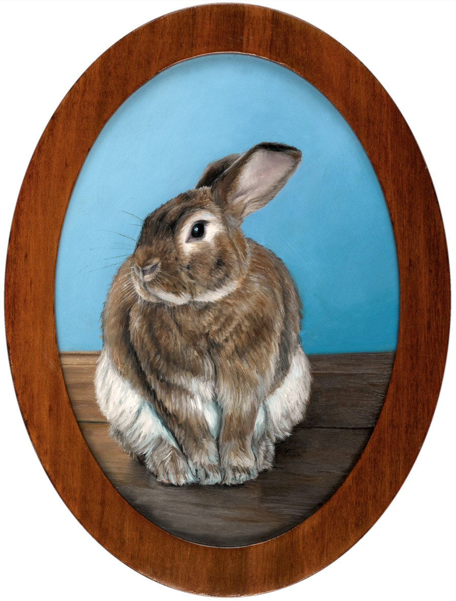 Rabbit Painting Miniature Rebecca Luncan