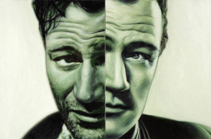 Contemporary Portrait Painting of John Wayne by Rebecca Luncan