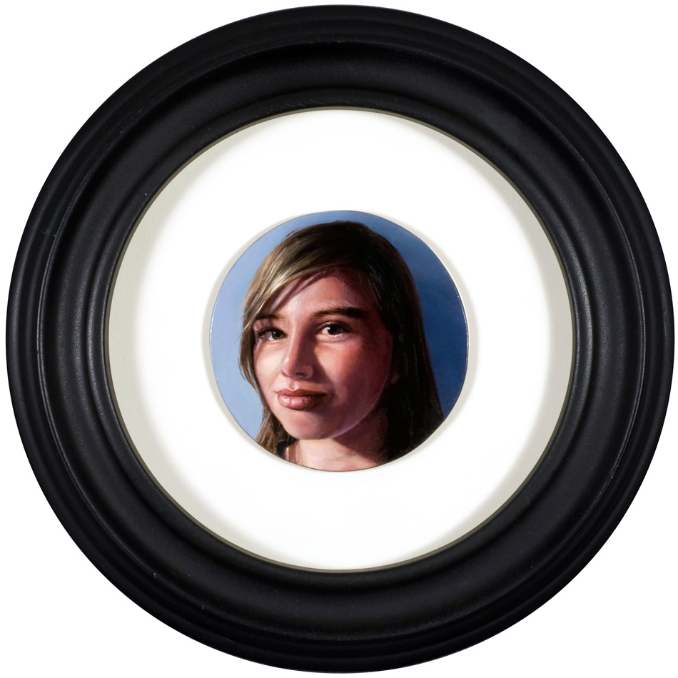 Miniature portrait painting girl Rebecca Luncan