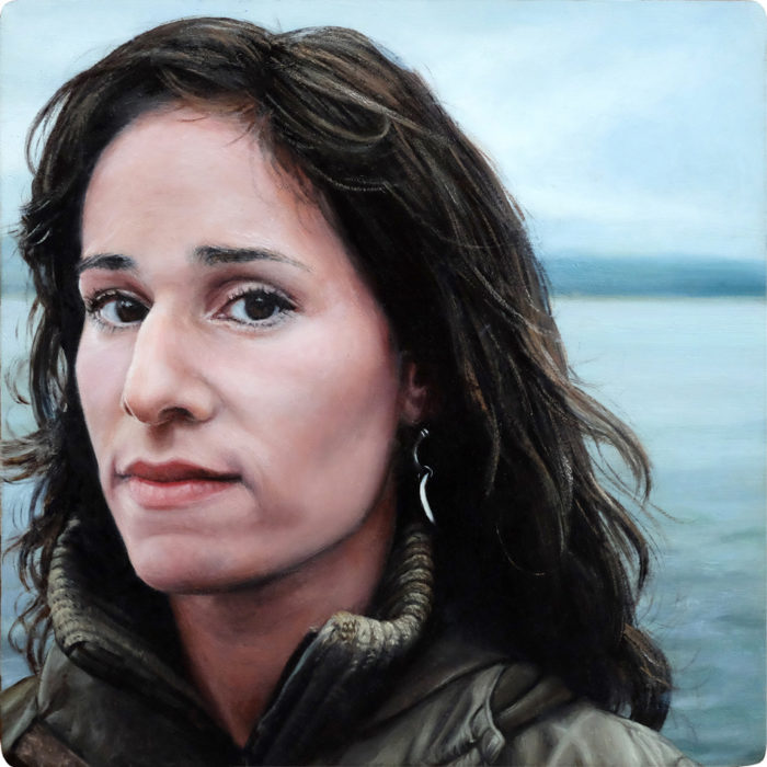 Portrait Painting woman puget sound by Rebecca Luncan