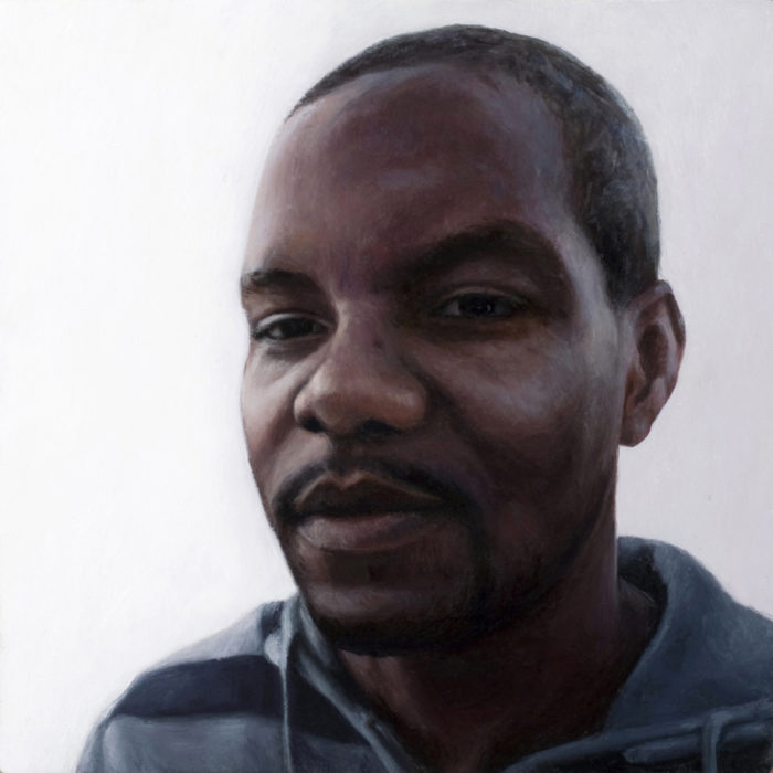 Portrait Painting of black man by Rebecca Luncan