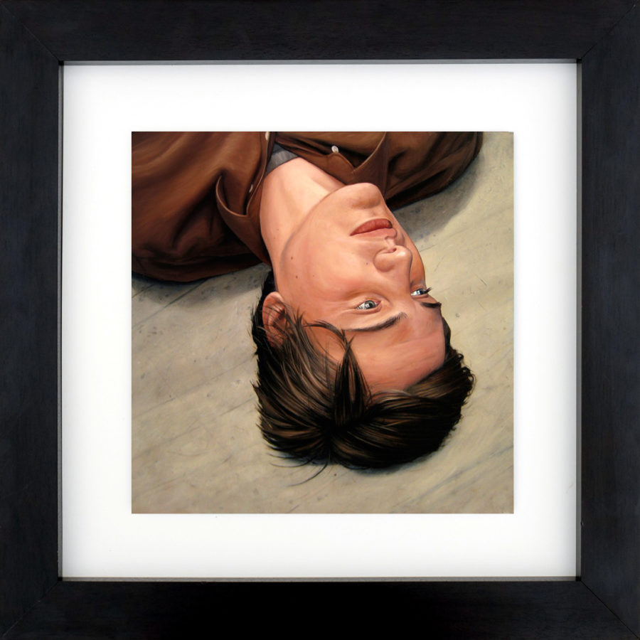 contemporary realism Portrait Painting of Matt Gervais By Rebecca Luncan