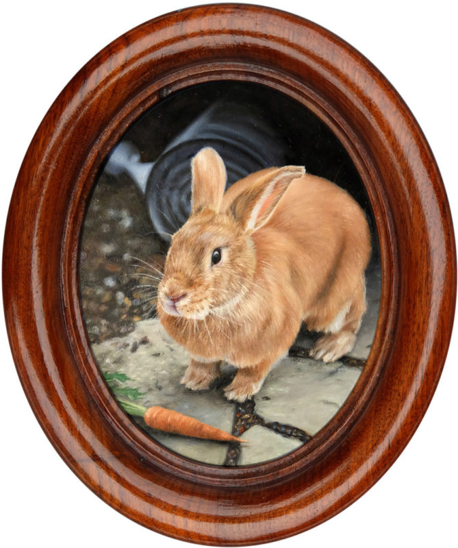 rabbit oil painting peter