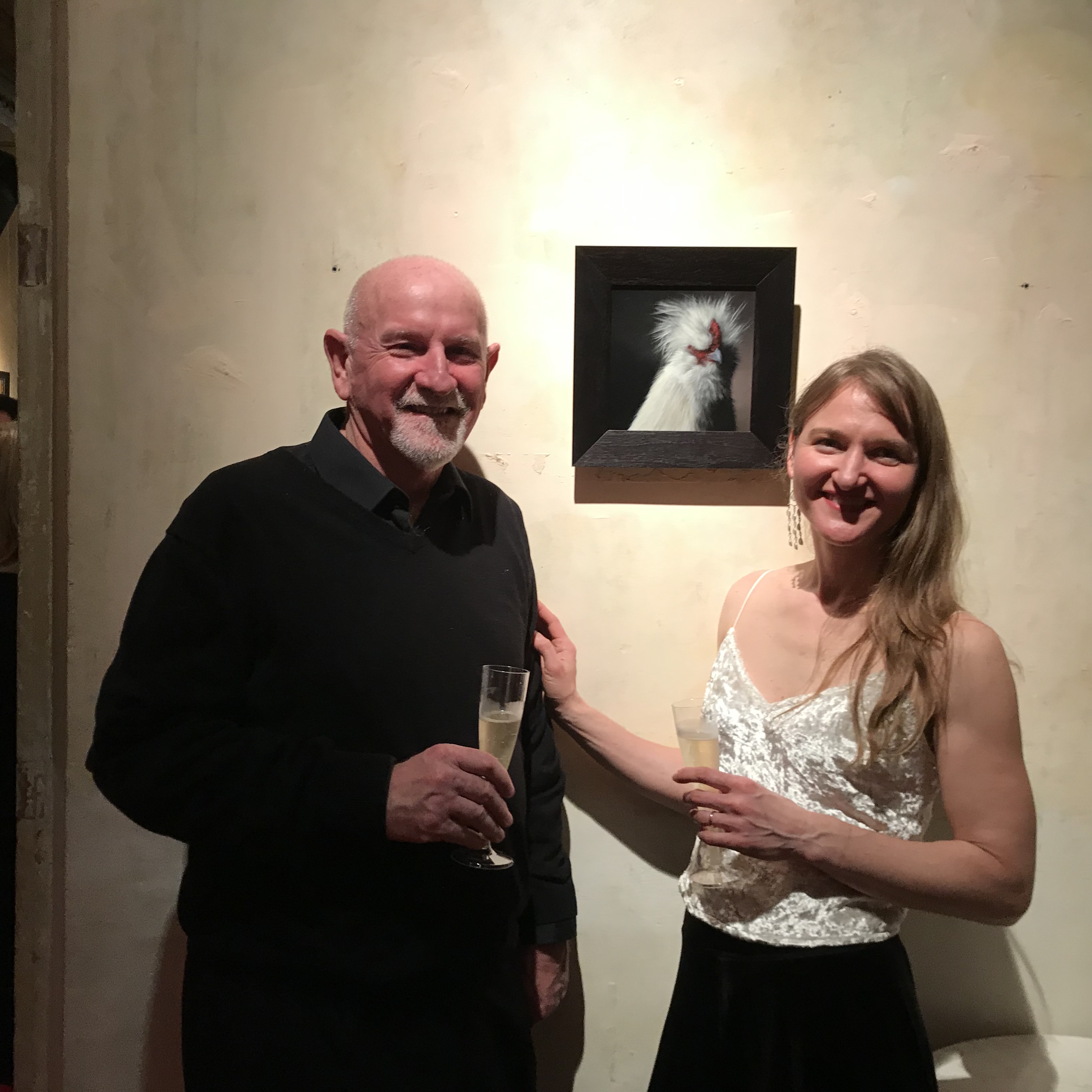 ARC Salon 2019 exhibition at the MEAM - Museu Europeu d'Art Modern. Artist Rebecca Luncan with Bill Howard