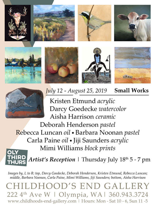 Invite for Small Works Exhibition at Childhood's End Gallery