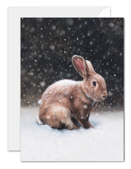 snow rabbit greeting card
