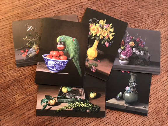 greeting cards printed from original still life paintings by Rebecca Luncan