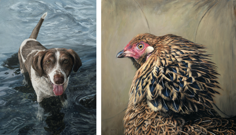 Animal oil paintings finalist in art competition by Rebecca Luncan