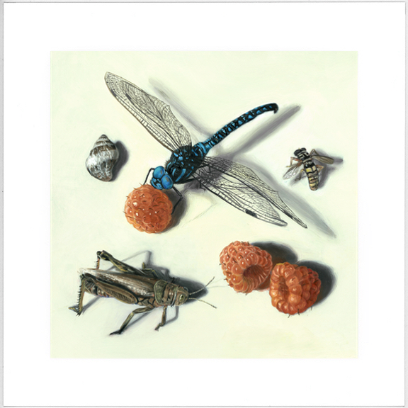 Insect painting limited edition print by Rebecca Luncan