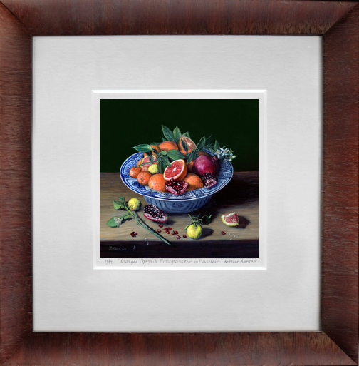 Archival Mahogany Framing for 6" x 6" limited edition print