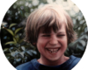 portrait miniature oil painting laughing boy by Rebecca Luncan